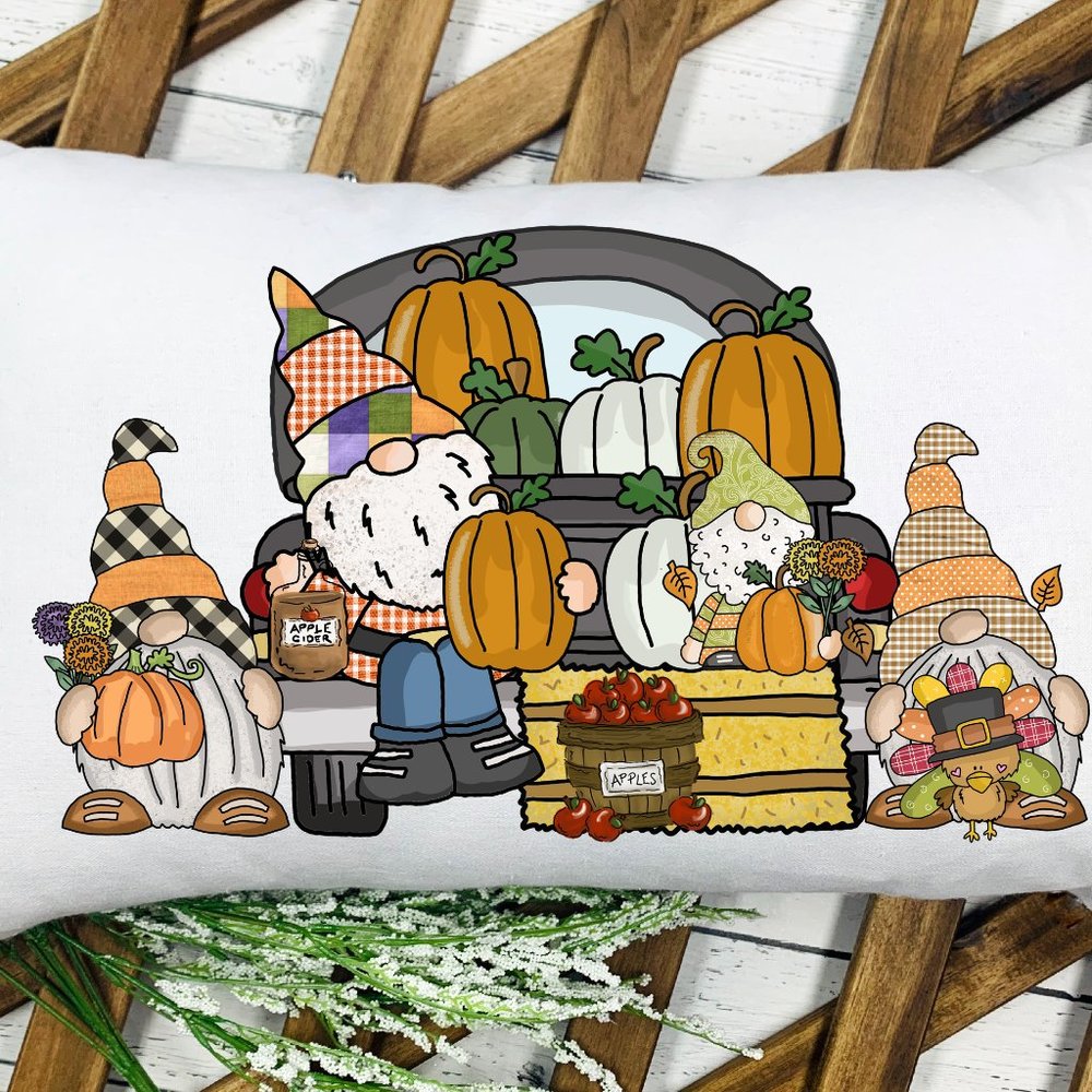 FALL and Halloween - Gnome Theme Pillow Case set of 2. - Picture 4 of 9